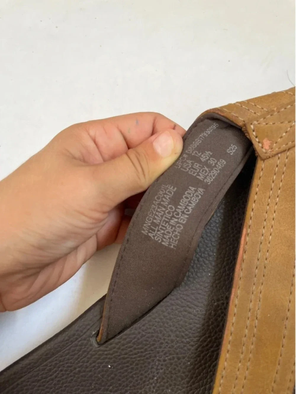 George Mens brown flip flops, Men's Size 12 leather casual